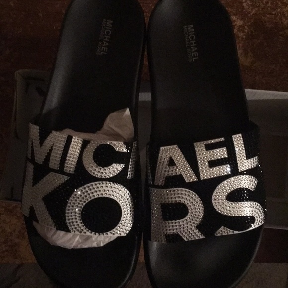 michael kors gilmore studded slides